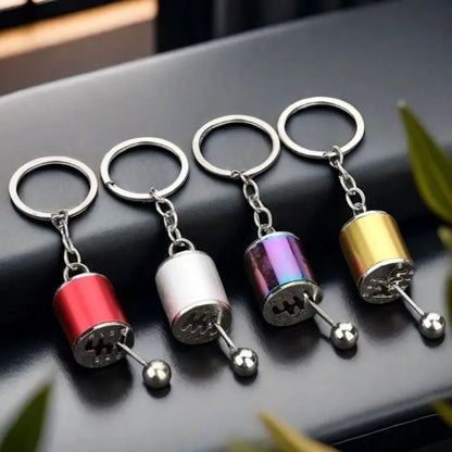 Car Modification Pendant Six Gear Shift Keychain Metal Mini Creative Key Ring Auto Enthusiast Keyring Accessories Lover Gift