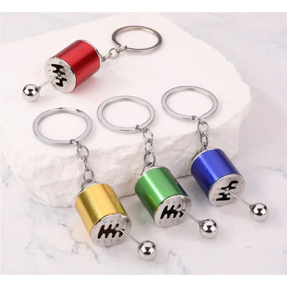 Car Modification Pendant Six Gear Shift Keychain Metal Mini Creative Key Ring Auto Enthusiast Keyring Accessories Lover Gift