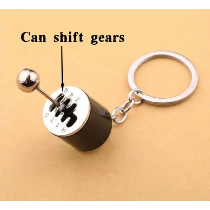 Car Modification Pendant Six Gear Shift Keychain Metal Mini Creative Key Ring Auto Enthusiast Keyring Accessories Lover Gift