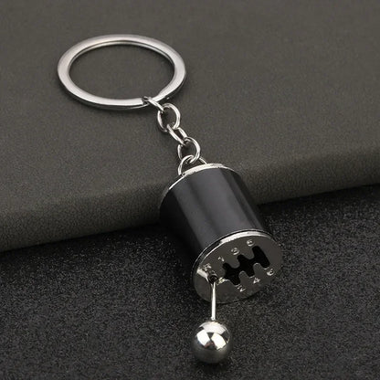 Car Modification Pendant Six Gear Shift Keychain Metal Mini Creative Key Ring Auto Enthusiast Keyring Accessories Lover Gift
