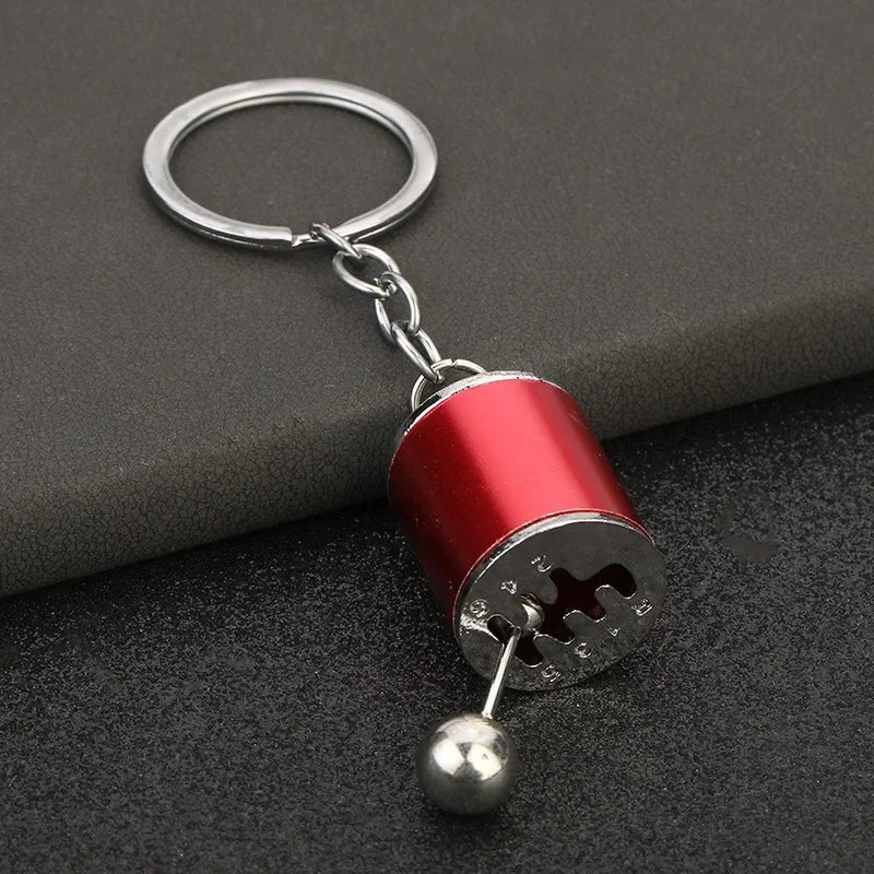 Car Modification Pendant Six Gear Shift Keychain Metal Mini Creative Key Ring Auto Enthusiast Keyring Accessories Lover Gift