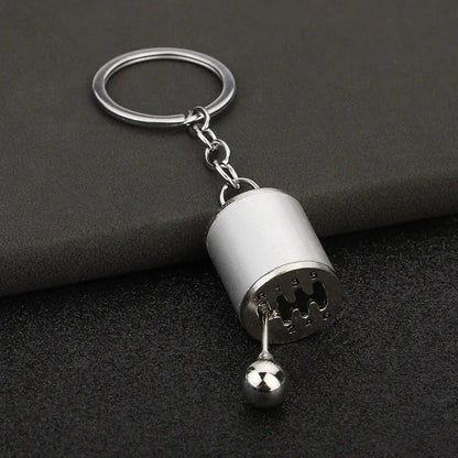Car Modification Pendant Six Gear Shift Keychain Metal Mini Creative Key Ring Auto Enthusiast Keyring Accessories Lover Gift