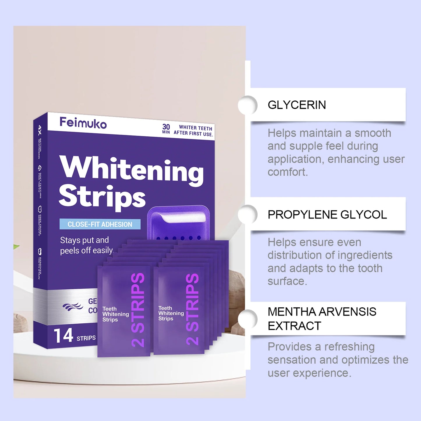 Purple Whitening Strips for Teeth