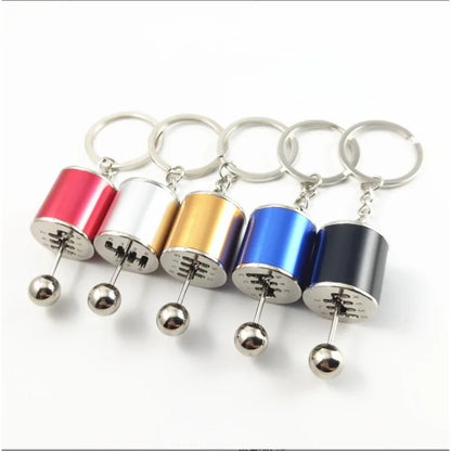 Car Modification Pendant Six Gear Shift Keychain Metal Mini Creative Key Ring Auto Enthusiast Keyring Accessories Lover Gift