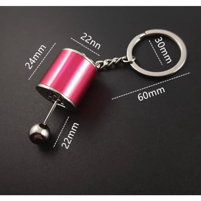 Car Modification Pendant Six Gear Shift Keychain Metal Mini Creative Key Ring Auto Enthusiast Keyring Accessories Lover Gift