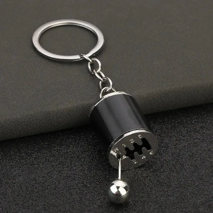Car Modification Pendant Six Gear Shift Keychain Metal Mini Creative Key Ring Auto Enthusiast Keyring Accessories Lover Gift