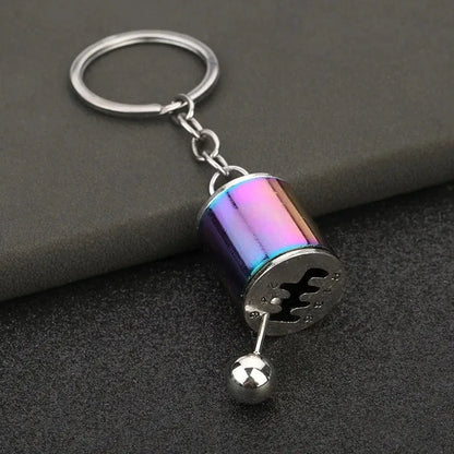 Car Modification Pendant Six Gear Shift Keychain Metal Mini Creative Key Ring Auto Enthusiast Keyring Accessories Lover Gift