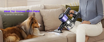 Cordless Vacuum Cleaner, 55Kpa/500W/45min 10 in 1 Powerful Stick Lightweight Vacuum Cleaner for Home Pet Hair/Hard Floor/Carpet