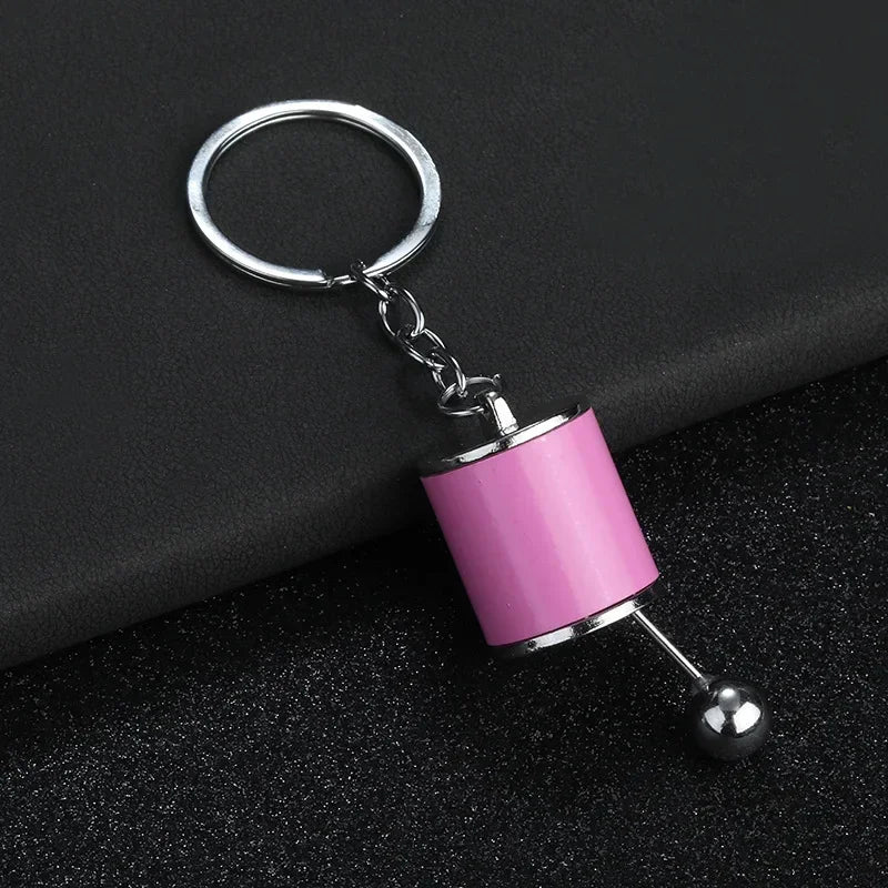 Car Modification Pendant Six Gear Shift Keychain Metal Mini Creative Key Ring Auto Enthusiast Keyring Accessories Lover Gift