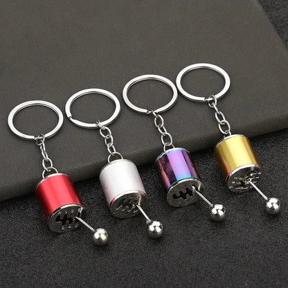 Car Modification Pendant Six Gear Shift Keychain Metal Mini Creative Key Ring Auto Enthusiast Keyring Accessories Lover Gift