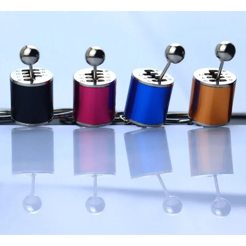 Car Modification Pendant Six Gear Shift Keychain Metal Mini Creative Key Ring Auto Enthusiast Keyring Accessories Lover Gift