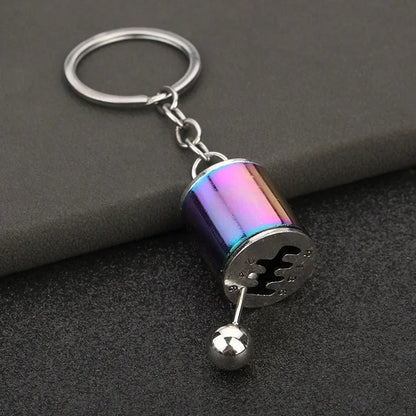 Car Modification Pendant Six Gear Shift Keychain Metal Mini Creative Key Ring Auto Enthusiast Keyring Accessories Lover Gift