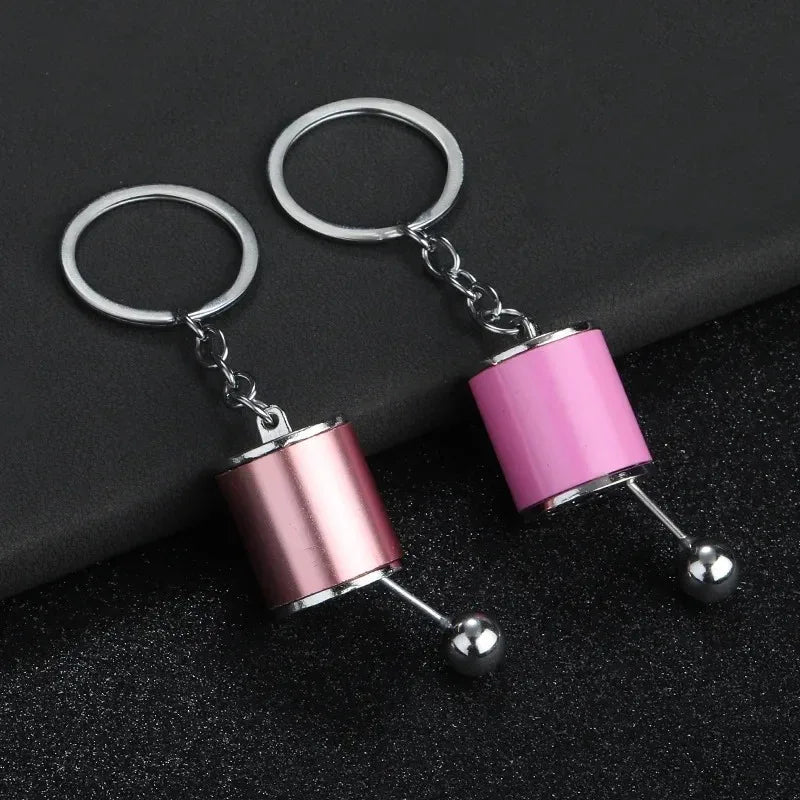 Car Modification Pendant Six Gear Shift Keychain Metal Mini Creative Key Ring Auto Enthusiast Keyring Accessories Lover Gift
