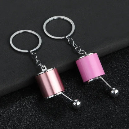 Car Modification Pendant Six Gear Shift Keychain Metal Mini Creative Key Ring Auto Enthusiast Keyring Accessories Lover Gift