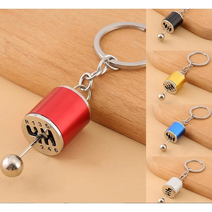 Car Modification Pendant Six Gear Shift Keychain Metal Mini Creative Key Ring Auto Enthusiast Keyring Accessories Lover Gift