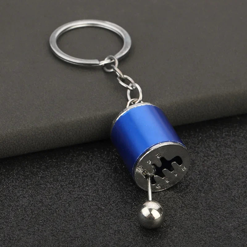 Car Modification Pendant Six Gear Shift Keychain Metal Mini Creative Key Ring Auto Enthusiast Keyring Accessories Lover Gift