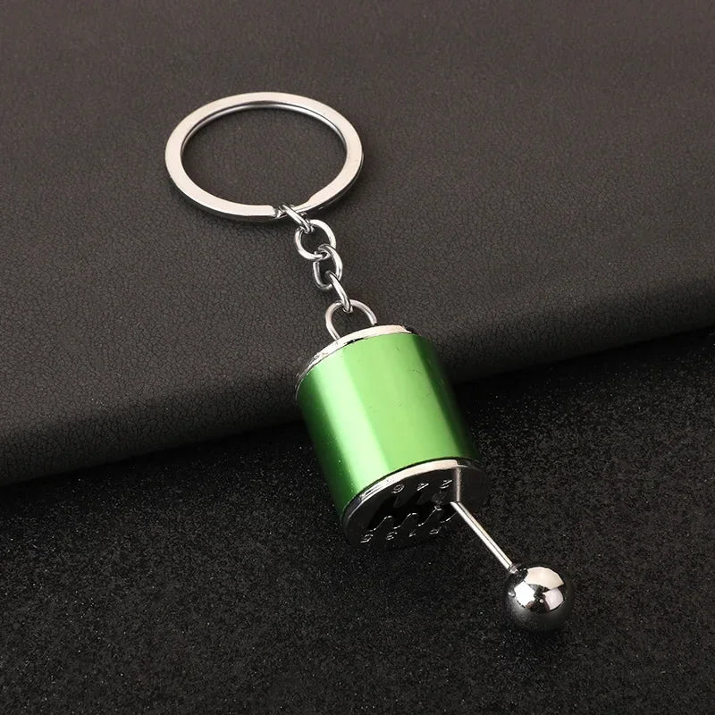 Car Modification Pendant Six Gear Shift Keychain Metal Mini Creative Key Ring Auto Enthusiast Keyring Accessories Lover Gift