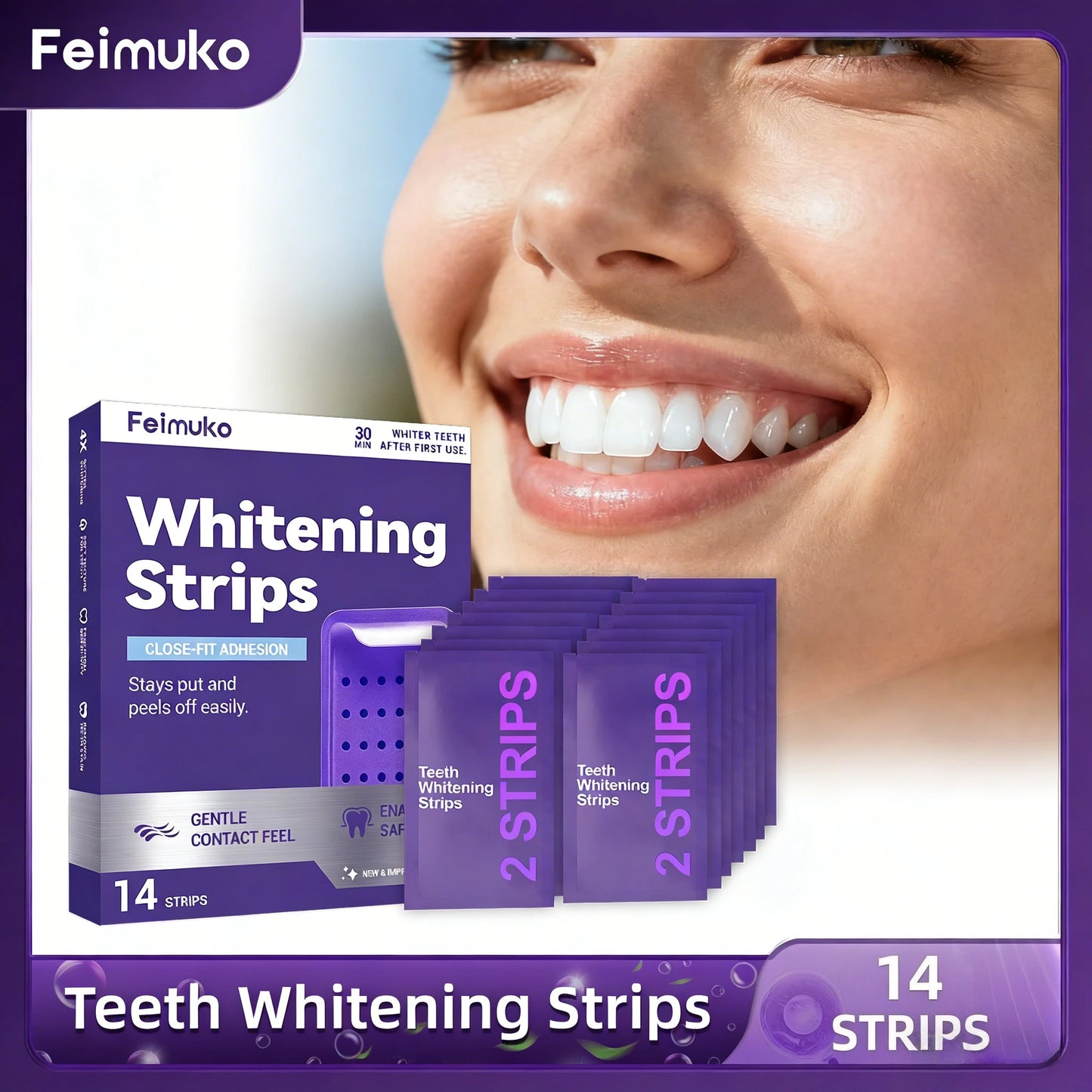 Purple Whitening Strips for Teeth