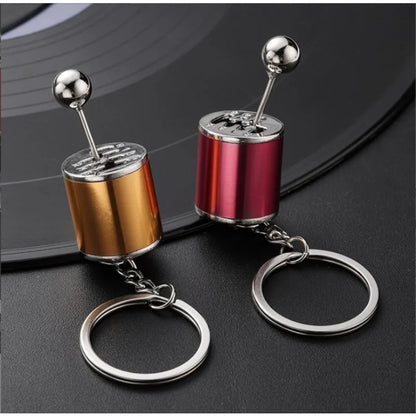 Car Modification Pendant Six Gear Shift Keychain Metal Mini Creative Key Ring Auto Enthusiast Keyring Accessories Lover Gift