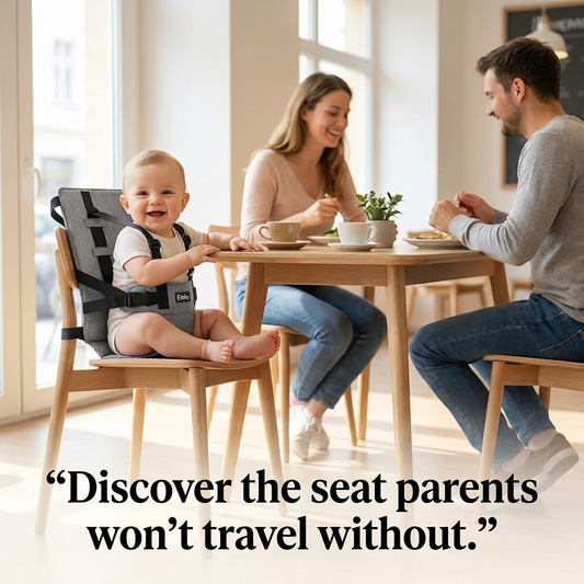 Travel Harness Seat - Fabric Baby Portable High Chair For Travel - Travel High Chair Seat Sack - Portable Baby Seat With Safety Harness
